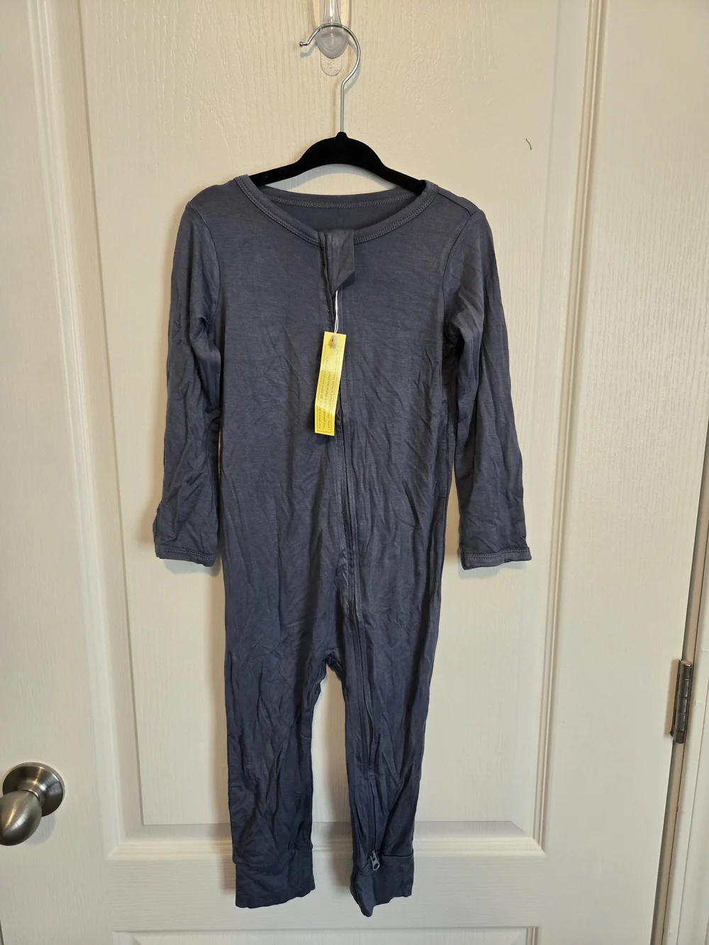 Two- Piece Bamboo Baby Sleeper Set in Slate Blue and Olive